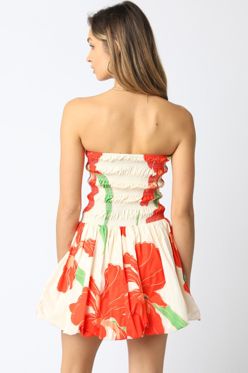 Island Petal Bubble Hem Dress