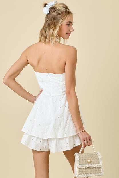 Off White Everly Eyelet Romper