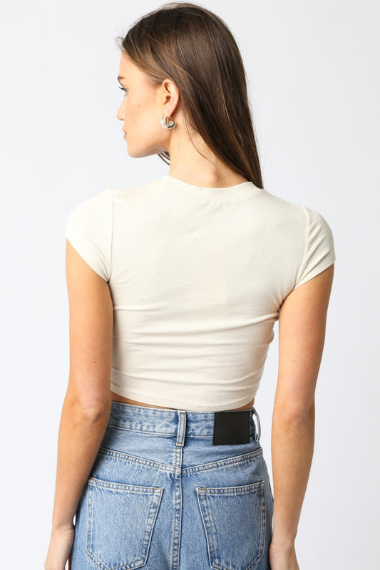Light Beige Crop Top