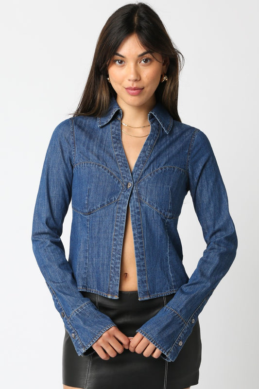 Denim Fitted Shirt