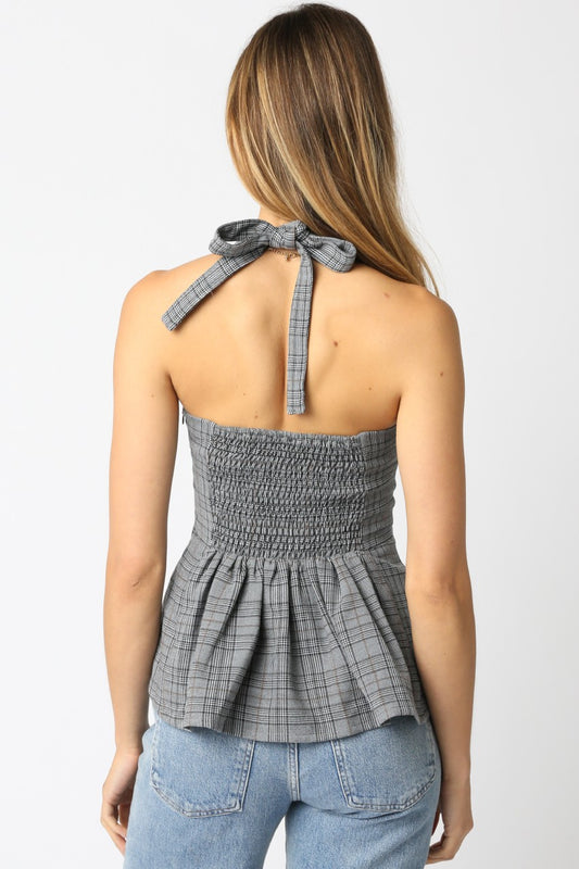 Checkered Corset Top