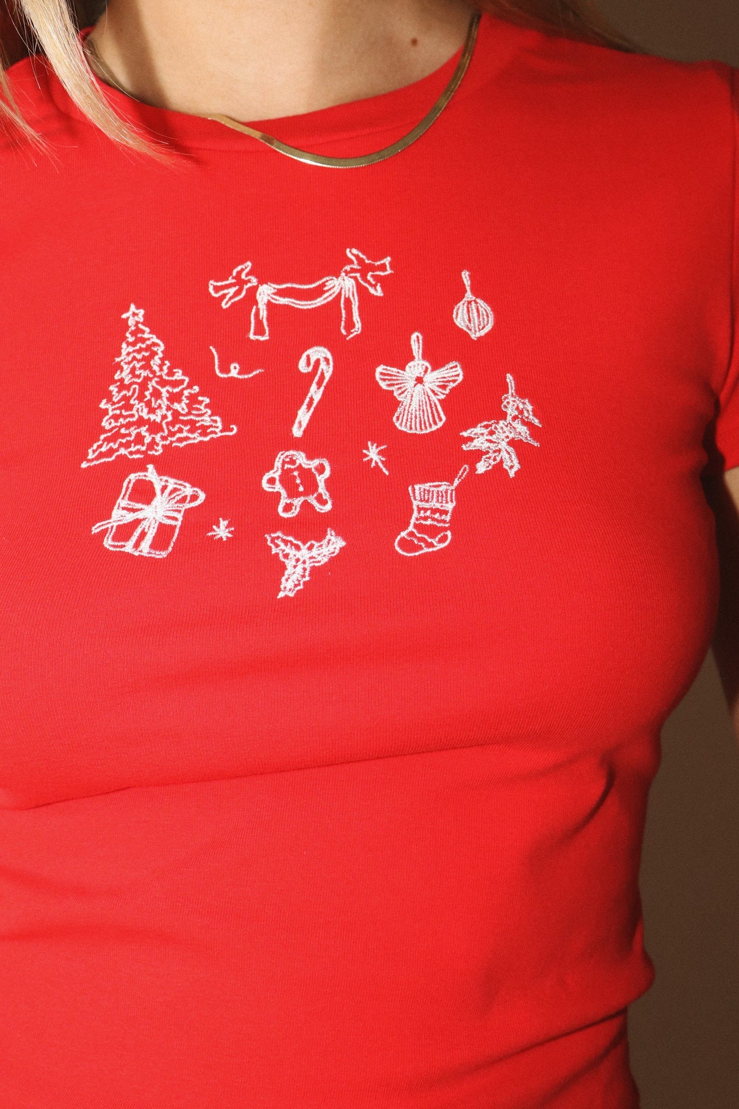 Christmas Stitch Baby Tee