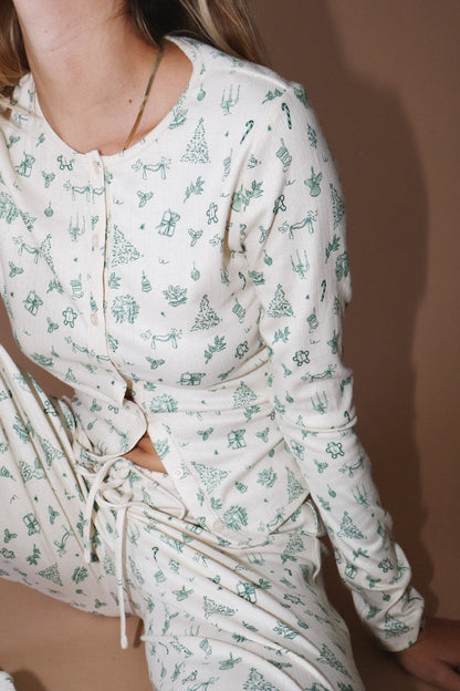 Sketchbook Christmas Sleep Set- Green