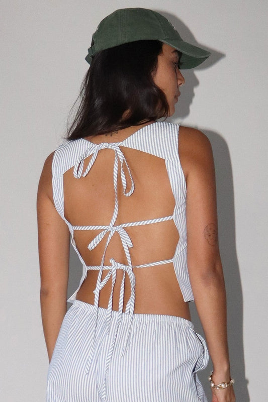 Nautical Back Tie Tank