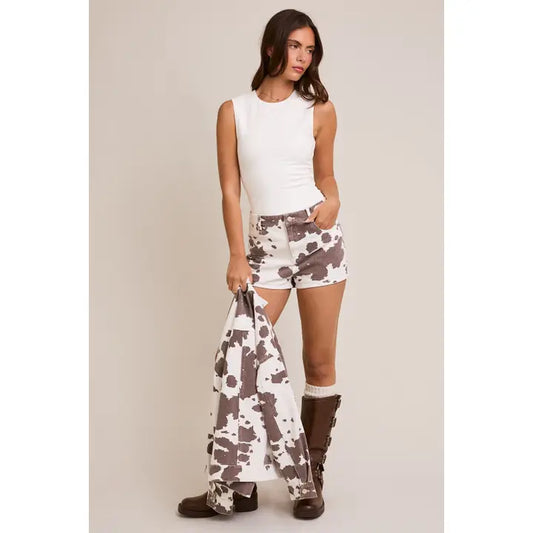 Cow Print Shorts
