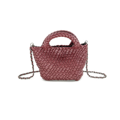 Burgundy Woven Mini Bag