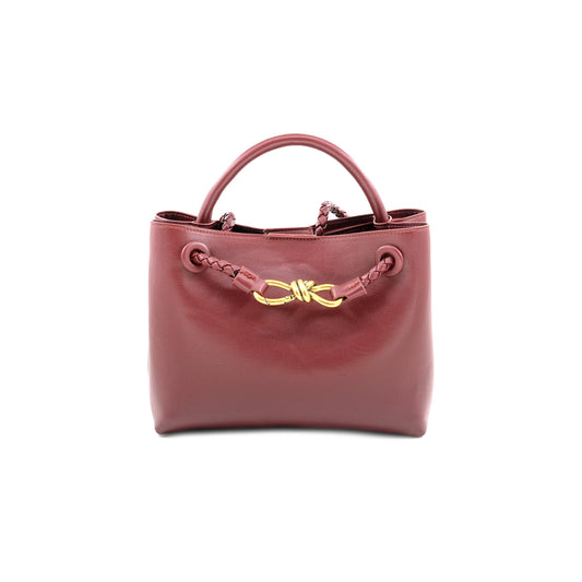Maroon Knot Bag