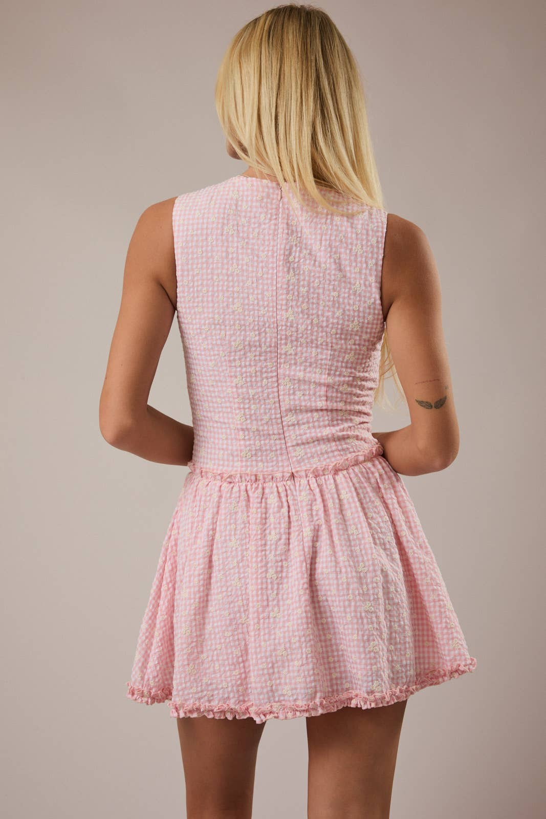 Blush Gingham Dress