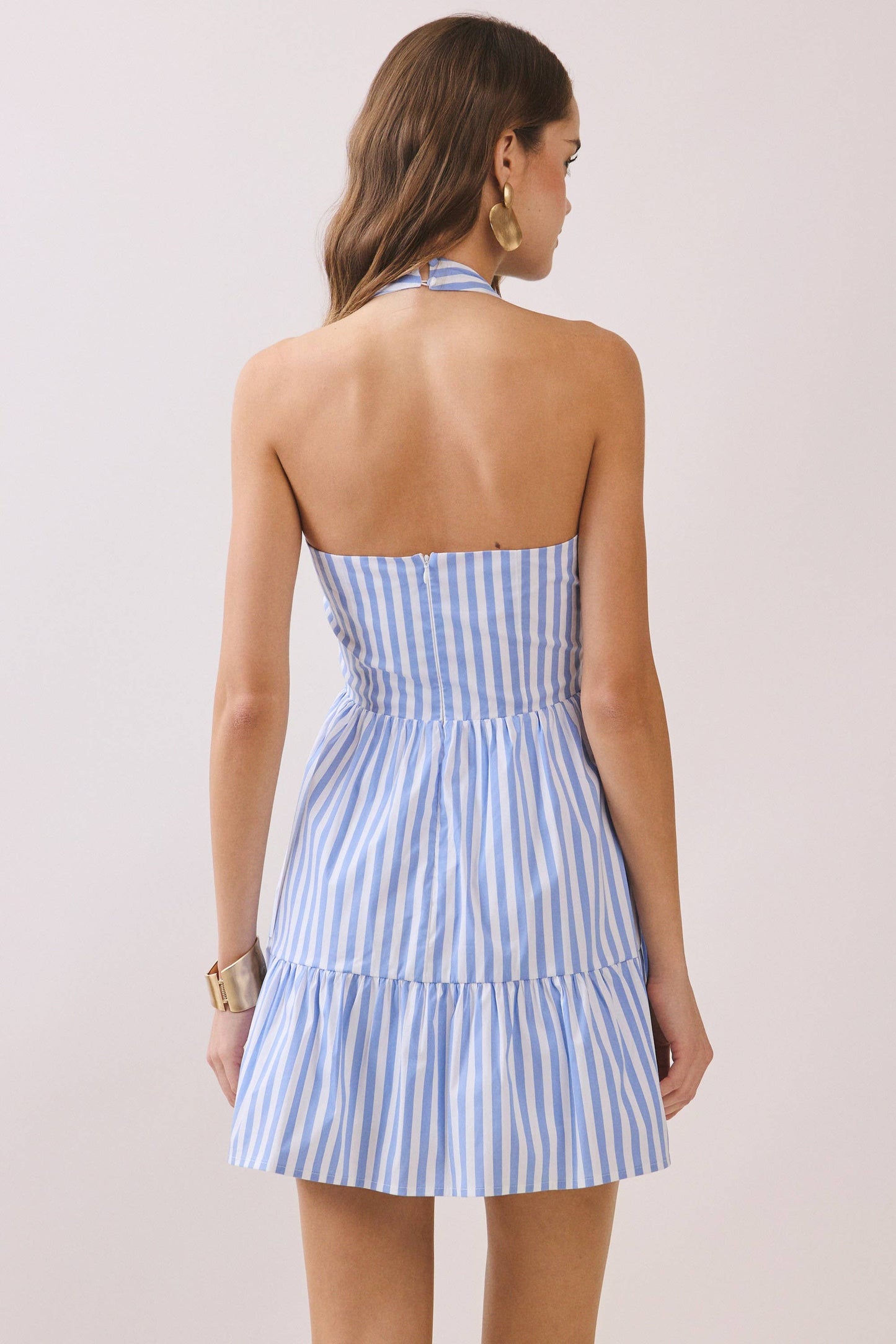 Dockside V Neck Halter Dress