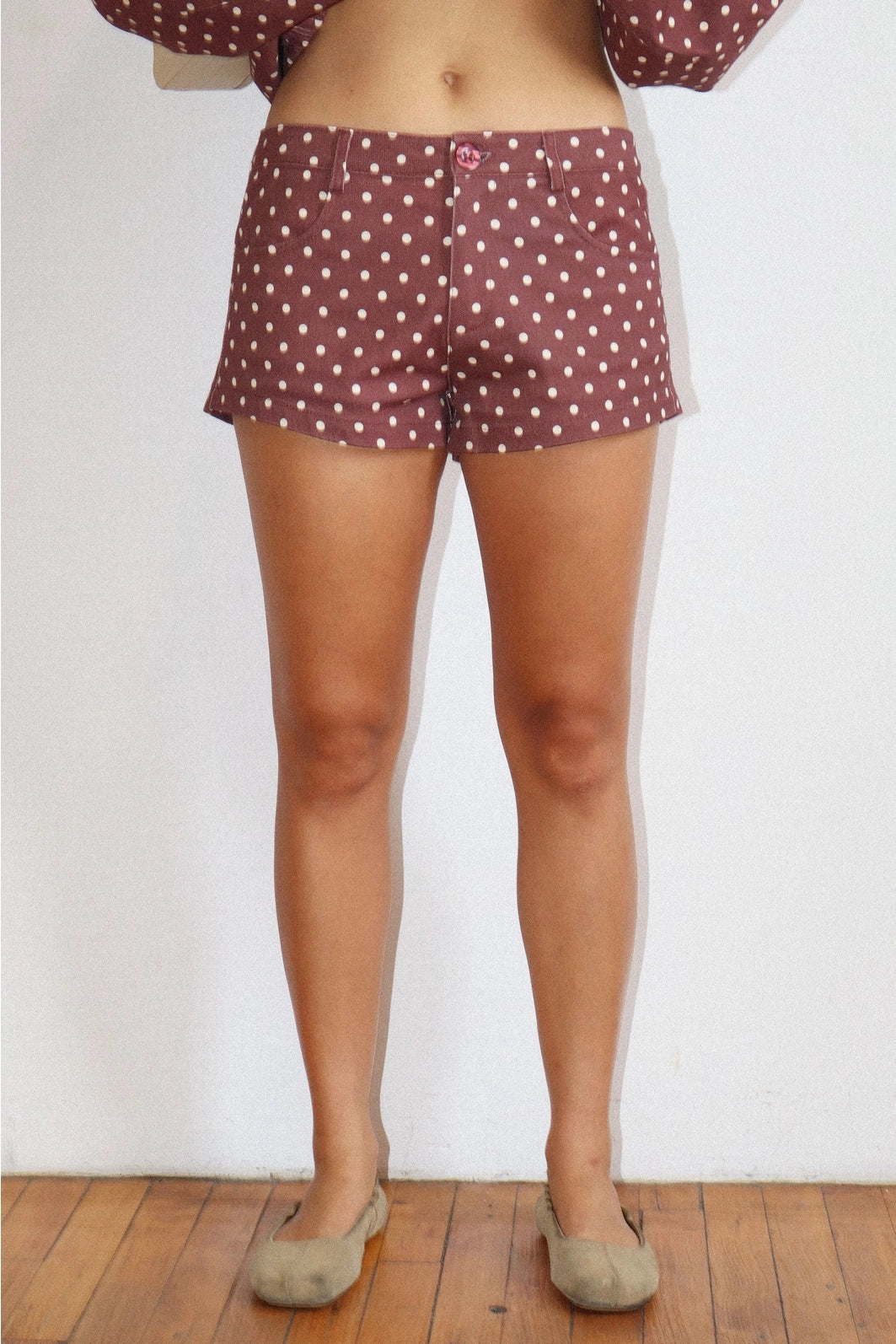 Sutton Dot Shorts- Merlot