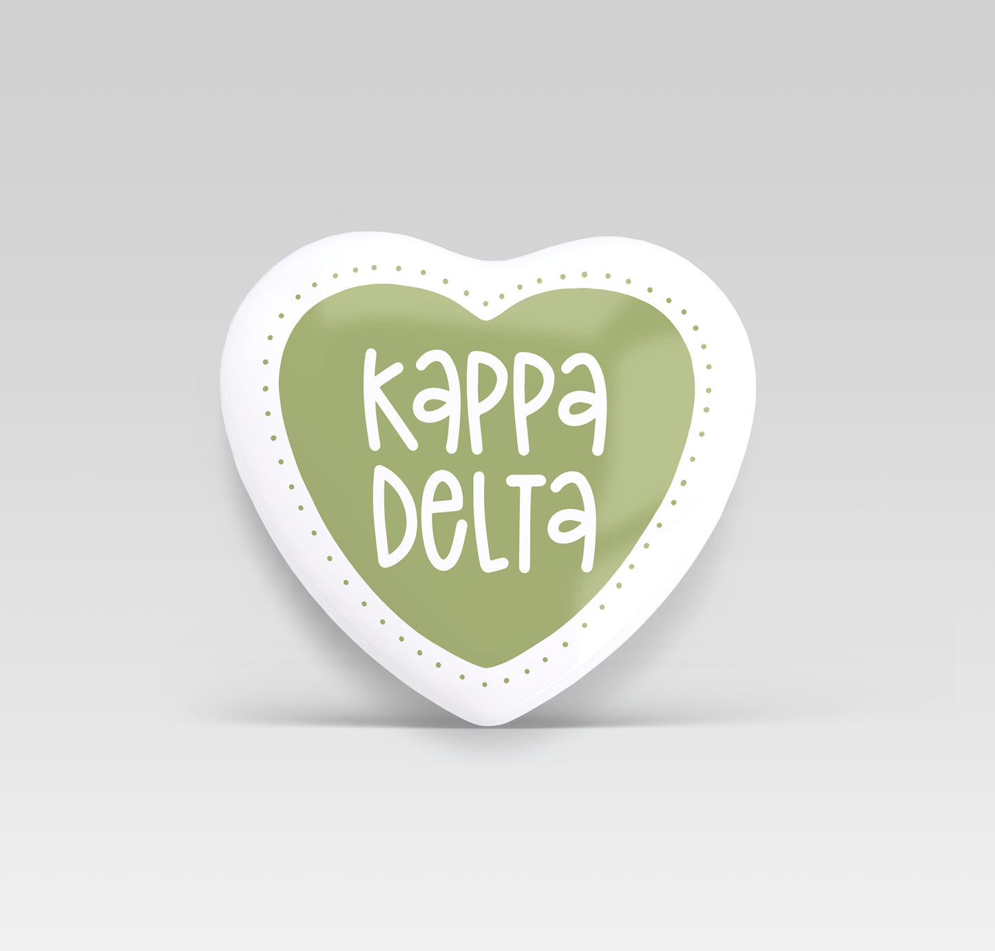 Kappa Delta Heart Shaped Button