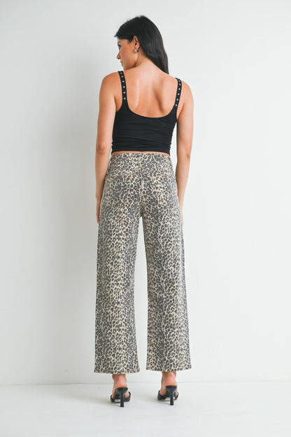 Leopard Straight Leg Pants