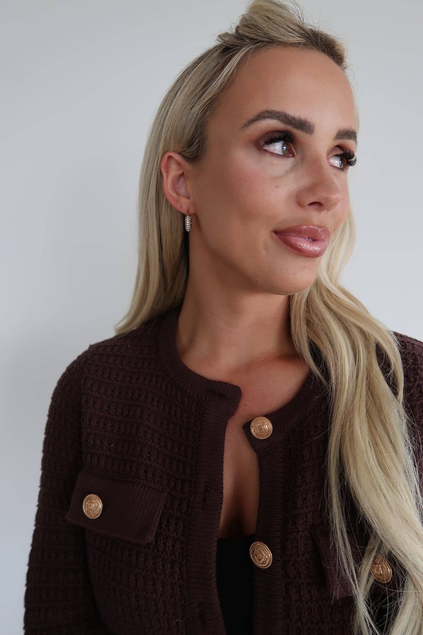 Small Gold Diamond Hoops