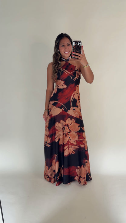 Scarlet Floral Maxi Dress