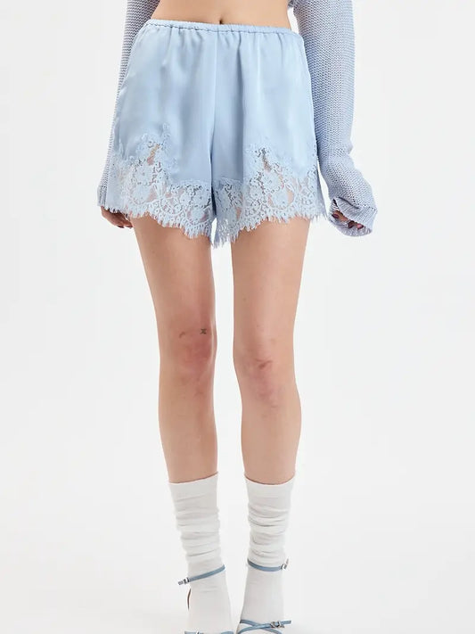 Sky Blue Lace Shorts