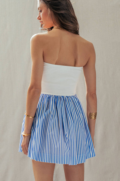 Mixed Media Mini Dress