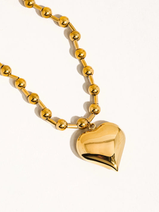 Radiant Heart Necklace- Ball Chain