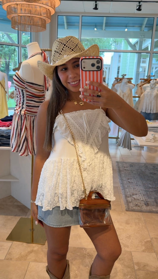 Ivory Ruffle Cami