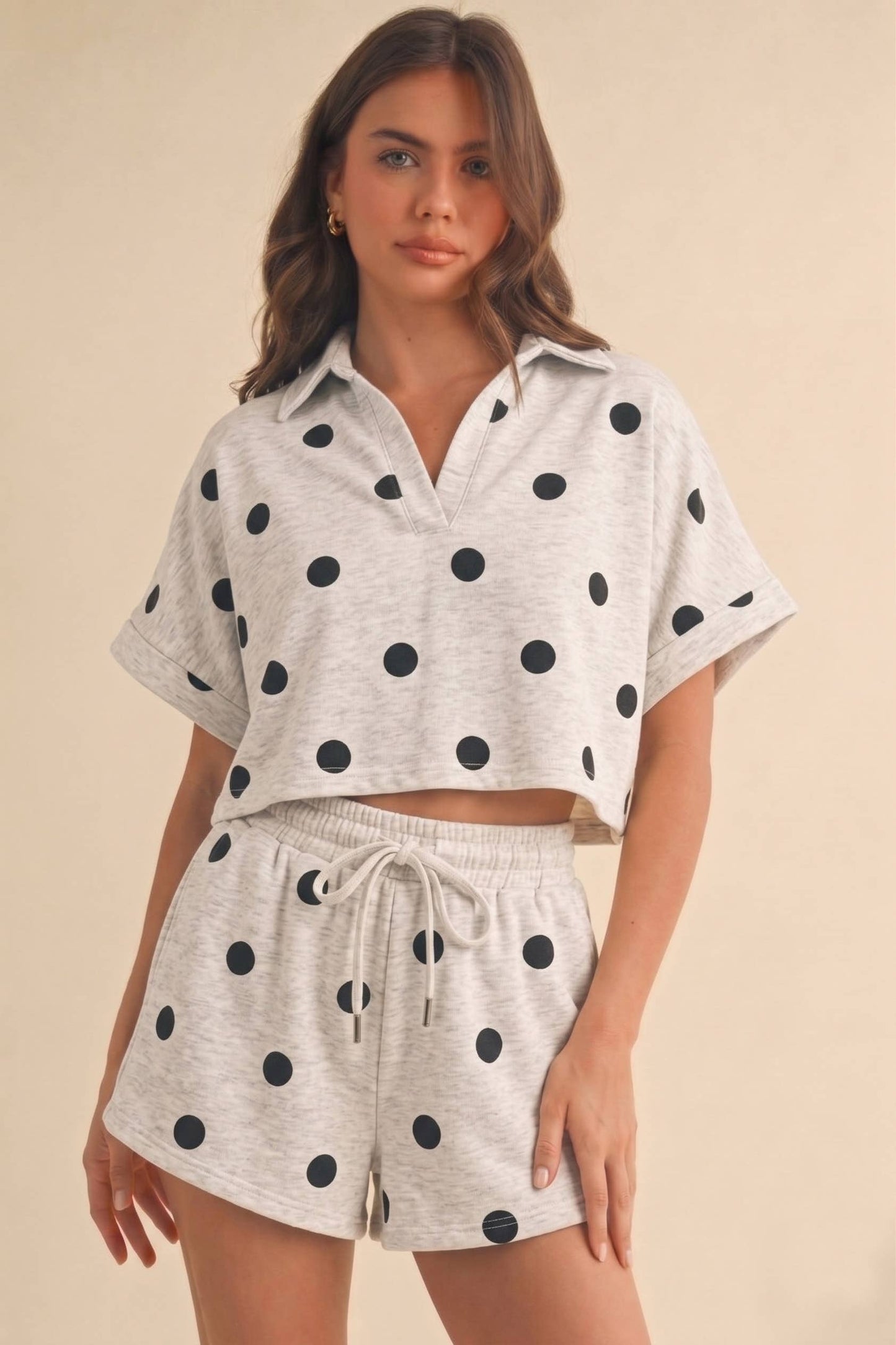 Cropped Polka Dot Set