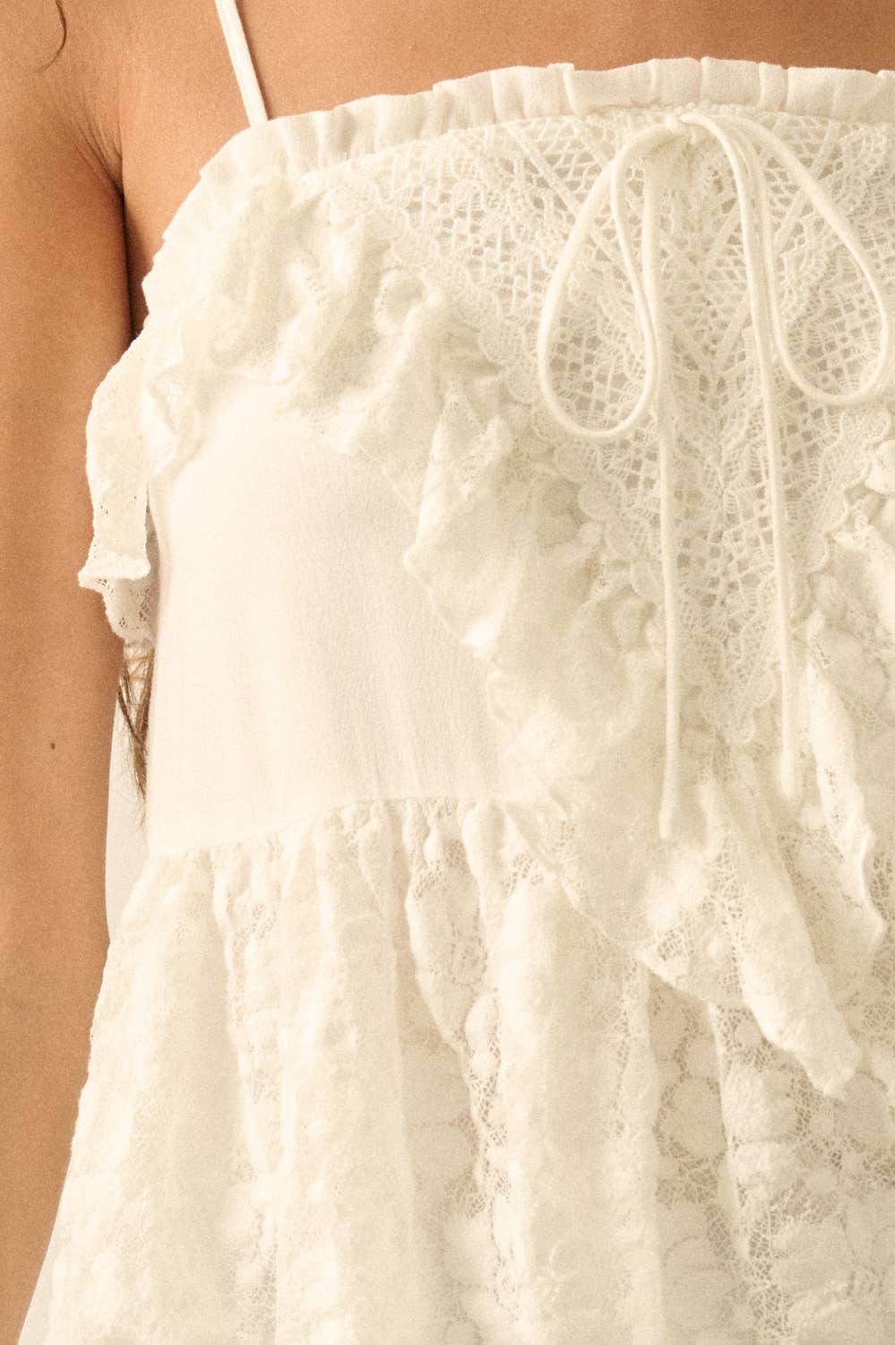 Ivory Ruffle Cami