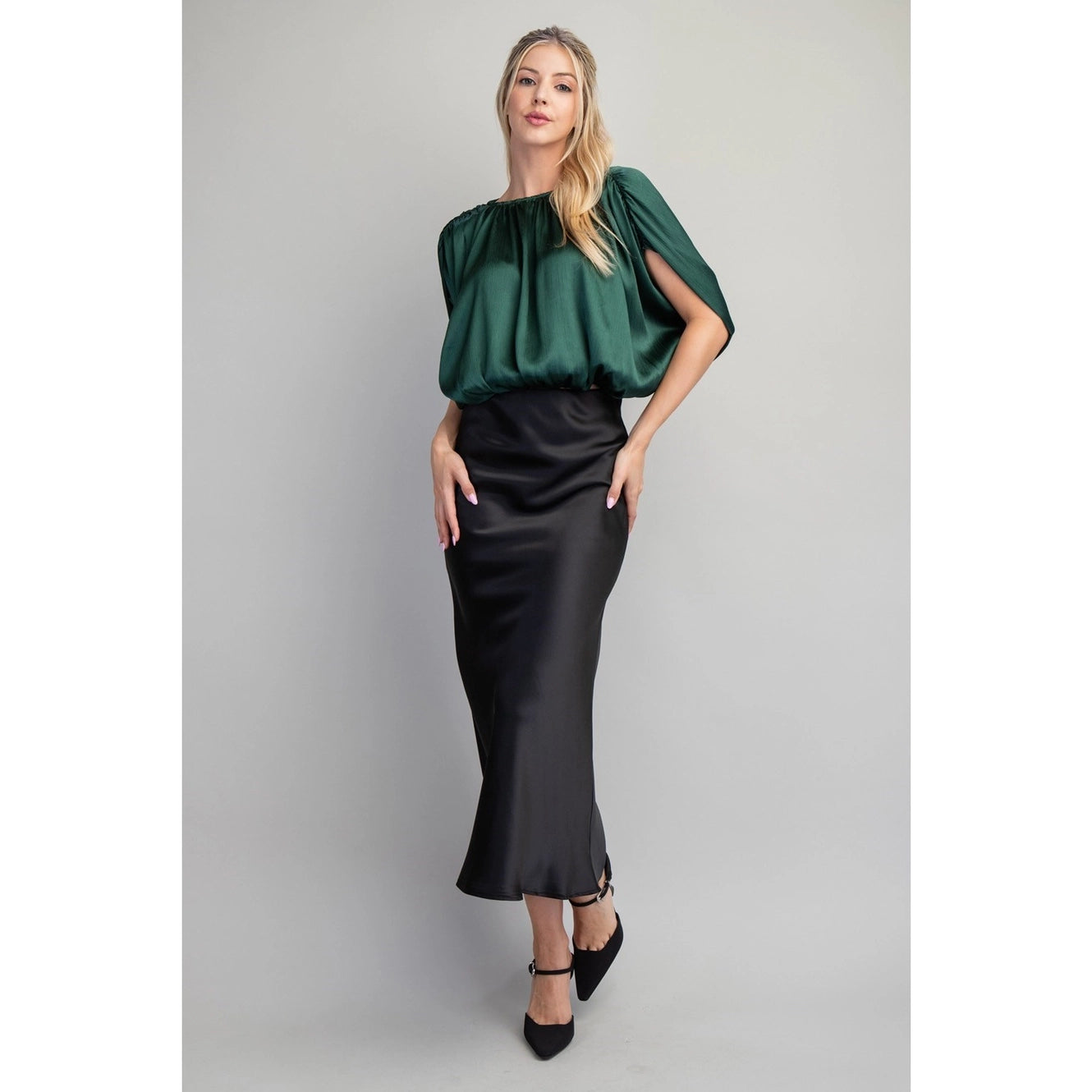 Eve Midi Skirt- Black