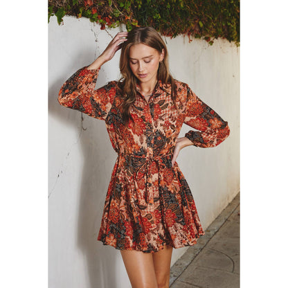 Fall Flared Mini Dress