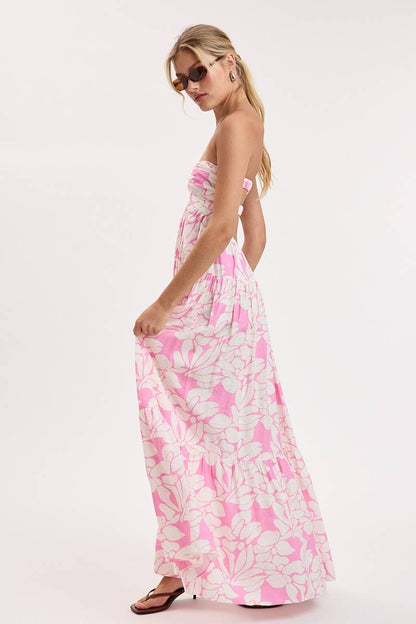 Pink Tropic Maxi Dress