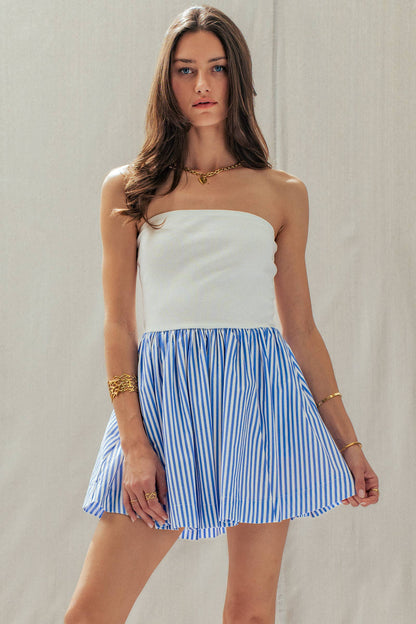 Mixed Media Mini Dress