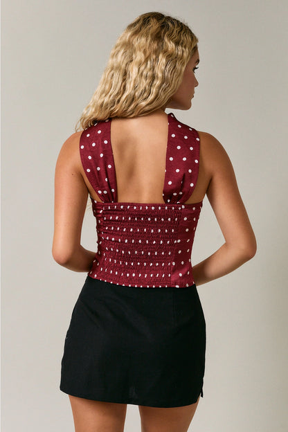 Maroon Scarf Tube Top