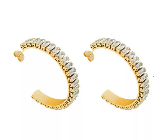 Crystal Hoops
