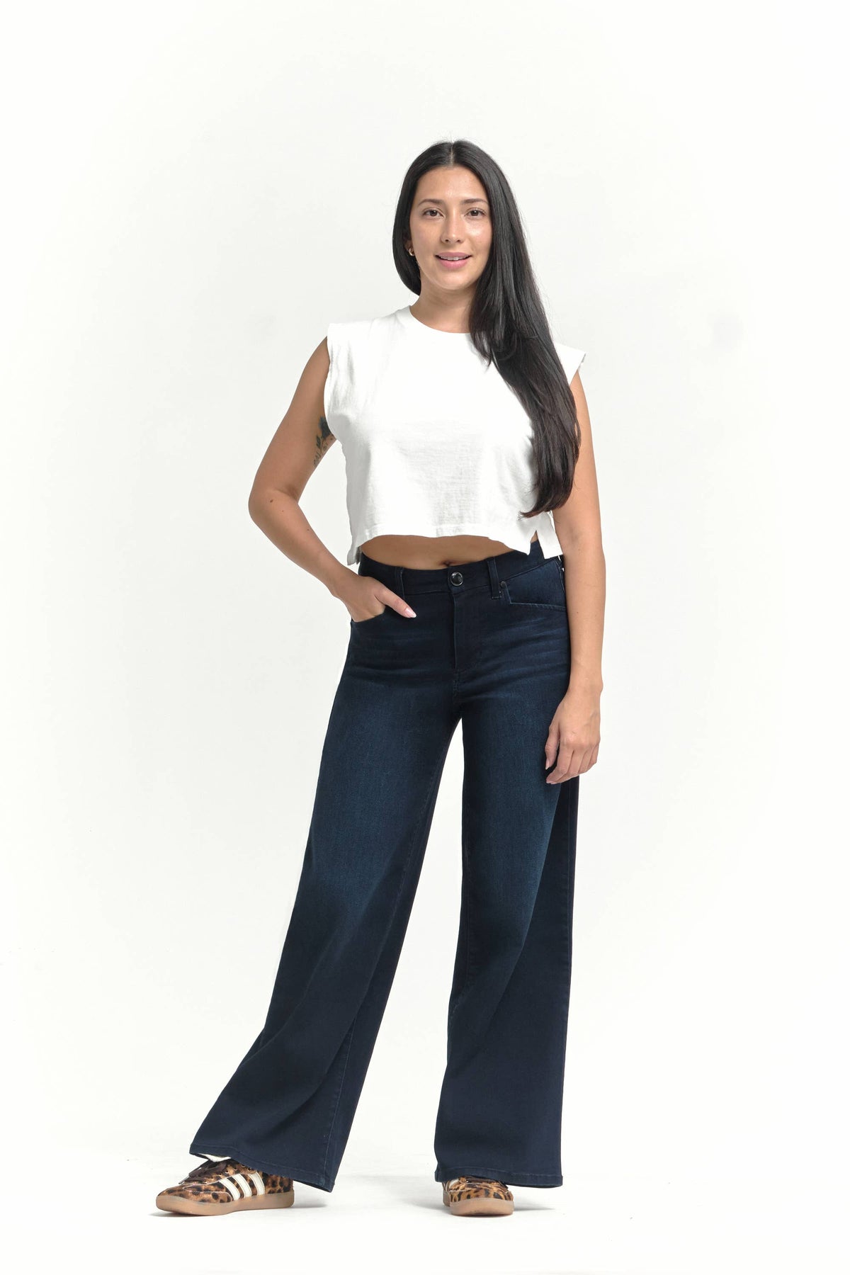 Wide leg Butter Jeans- Dark Wash