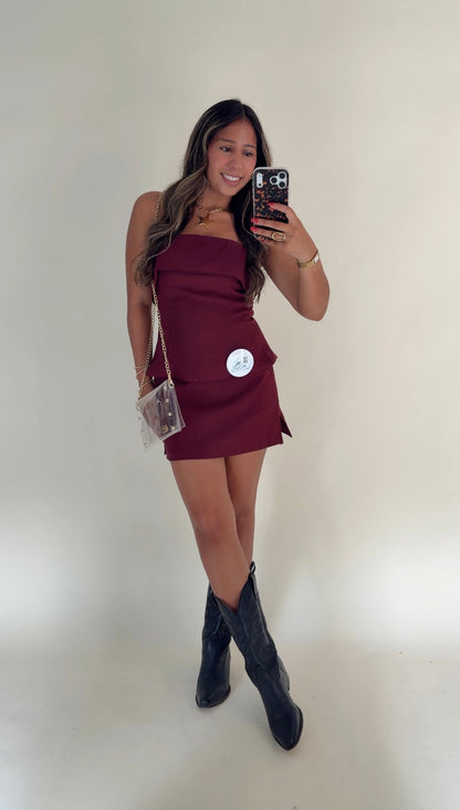 Maroon Skirt