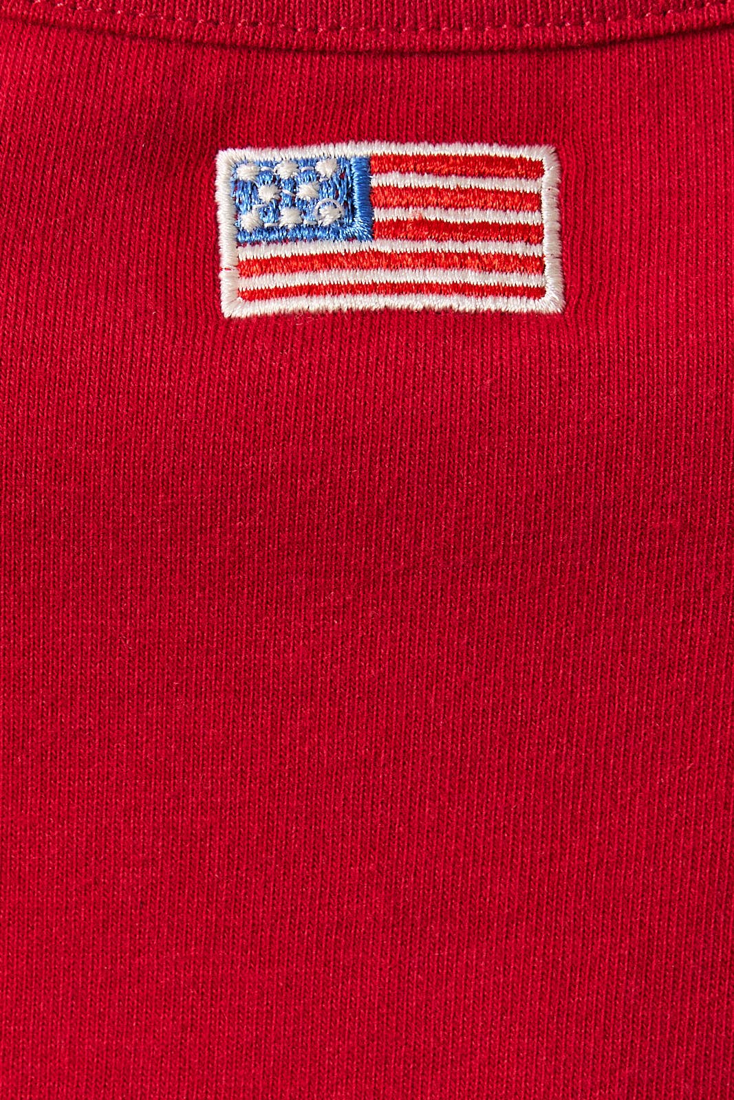 Flag Patch Halter Top- Red