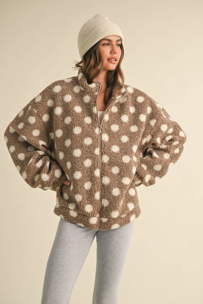 Polka Dot Teddy Sherpa