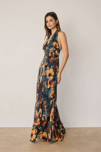 Midnight Teal Maxi Dress
