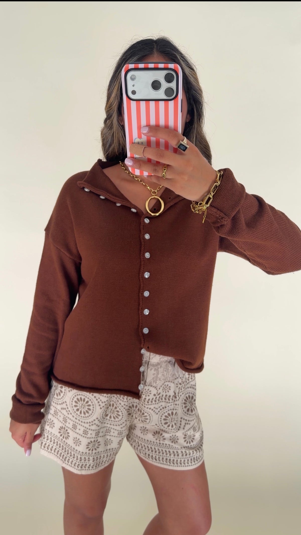Elisa Button-Up - Brown