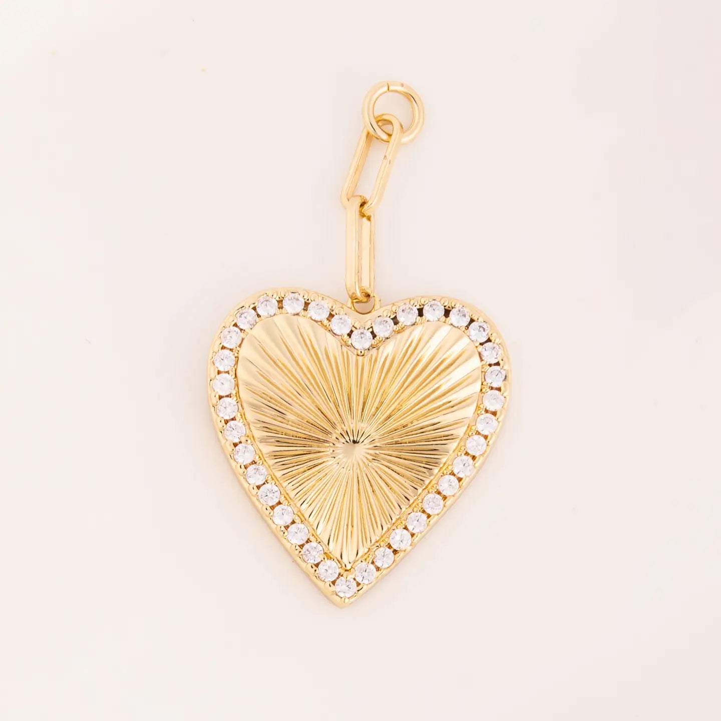 Pave Heart Charm