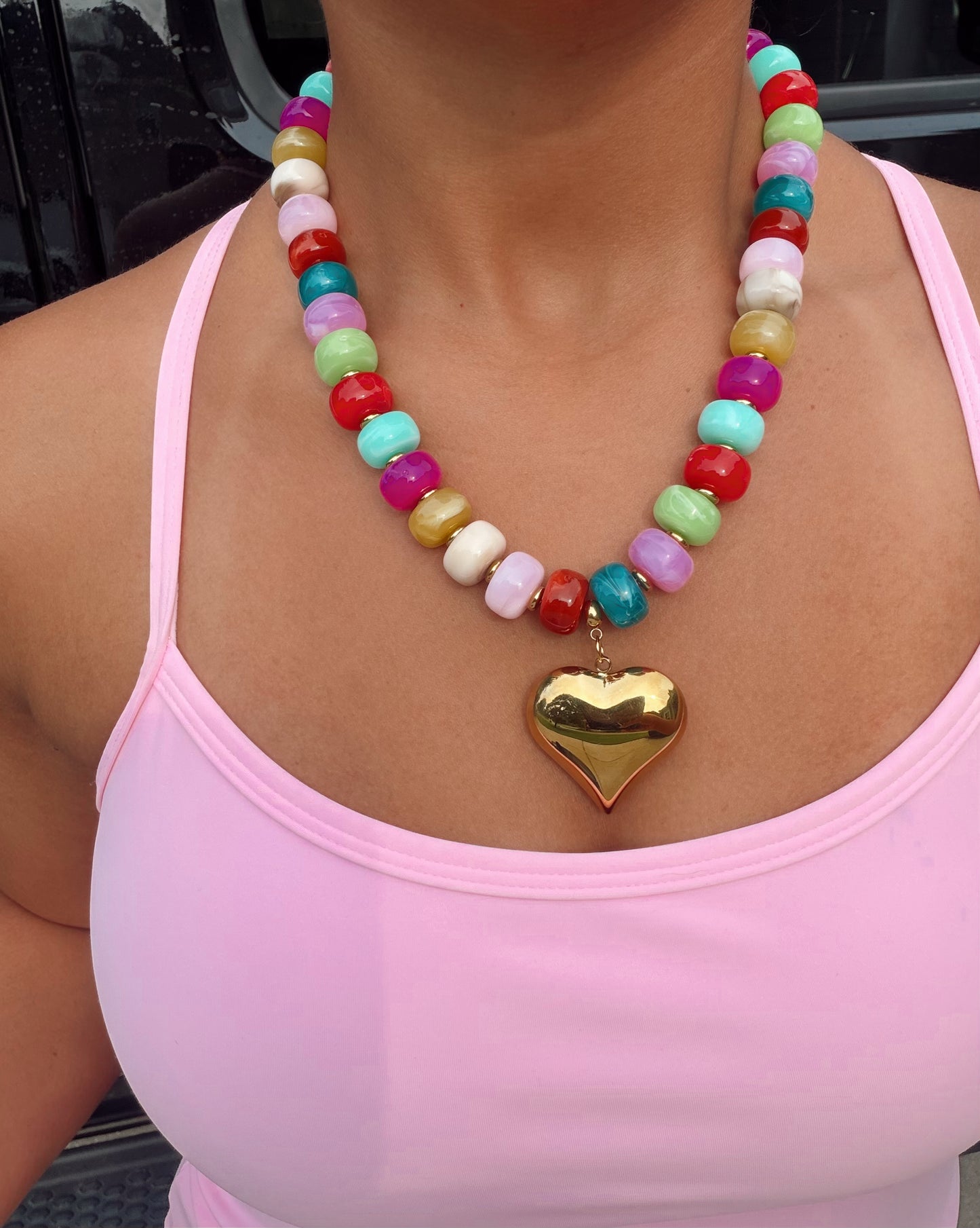 Rainbow Heart Necklace