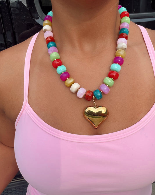 Rainbow Heart Necklace