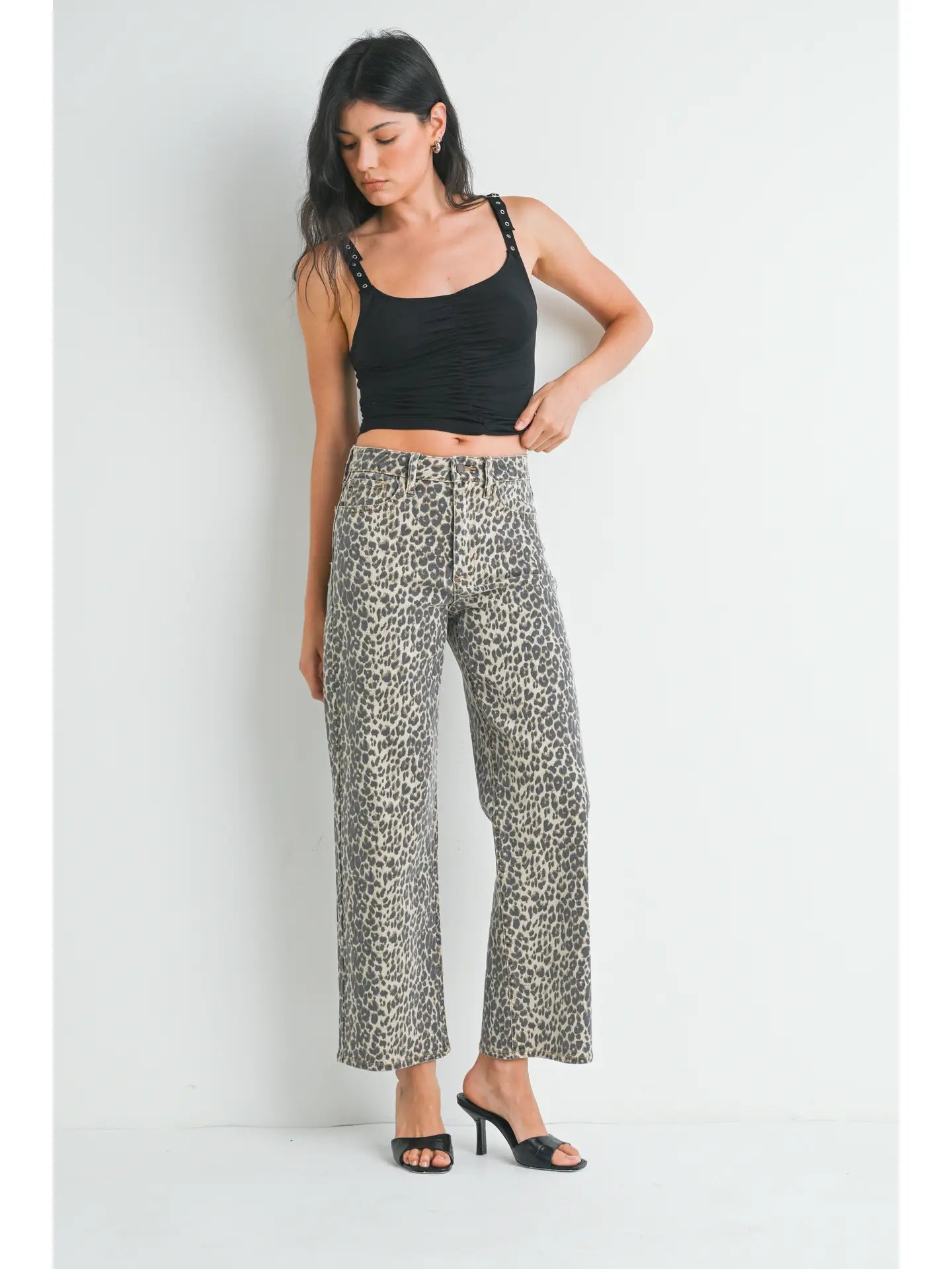Leopard Straight Leg Pants