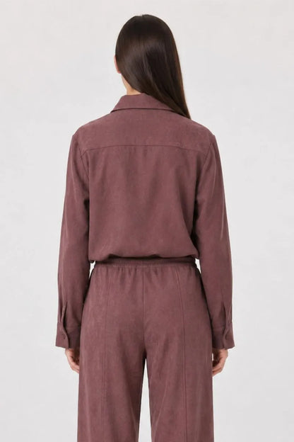 Plum Bubble Hem Top