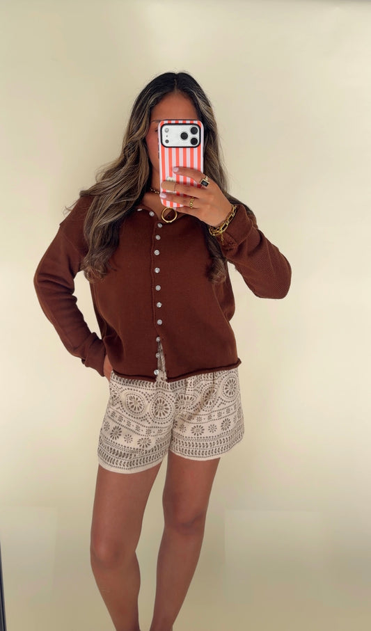Elisa Button-Up - Brown