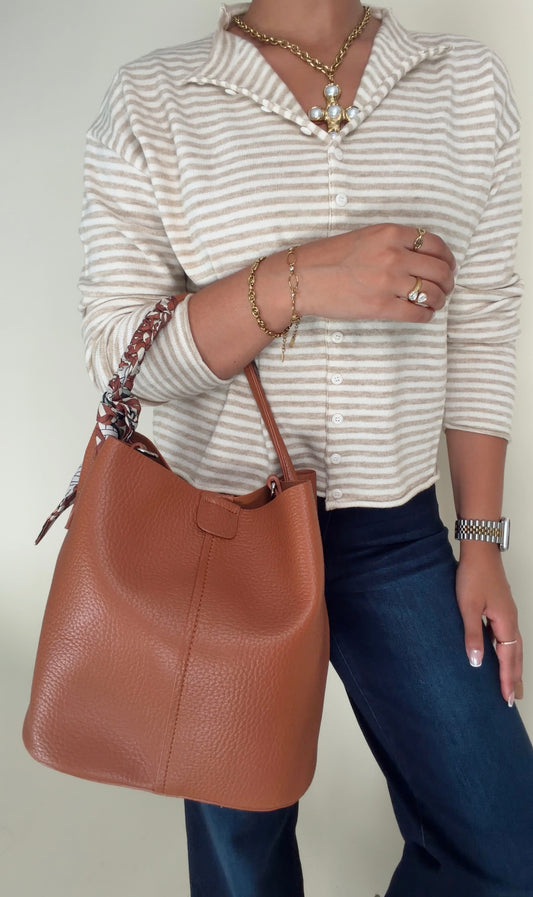 Brown Daily Bucket Bag