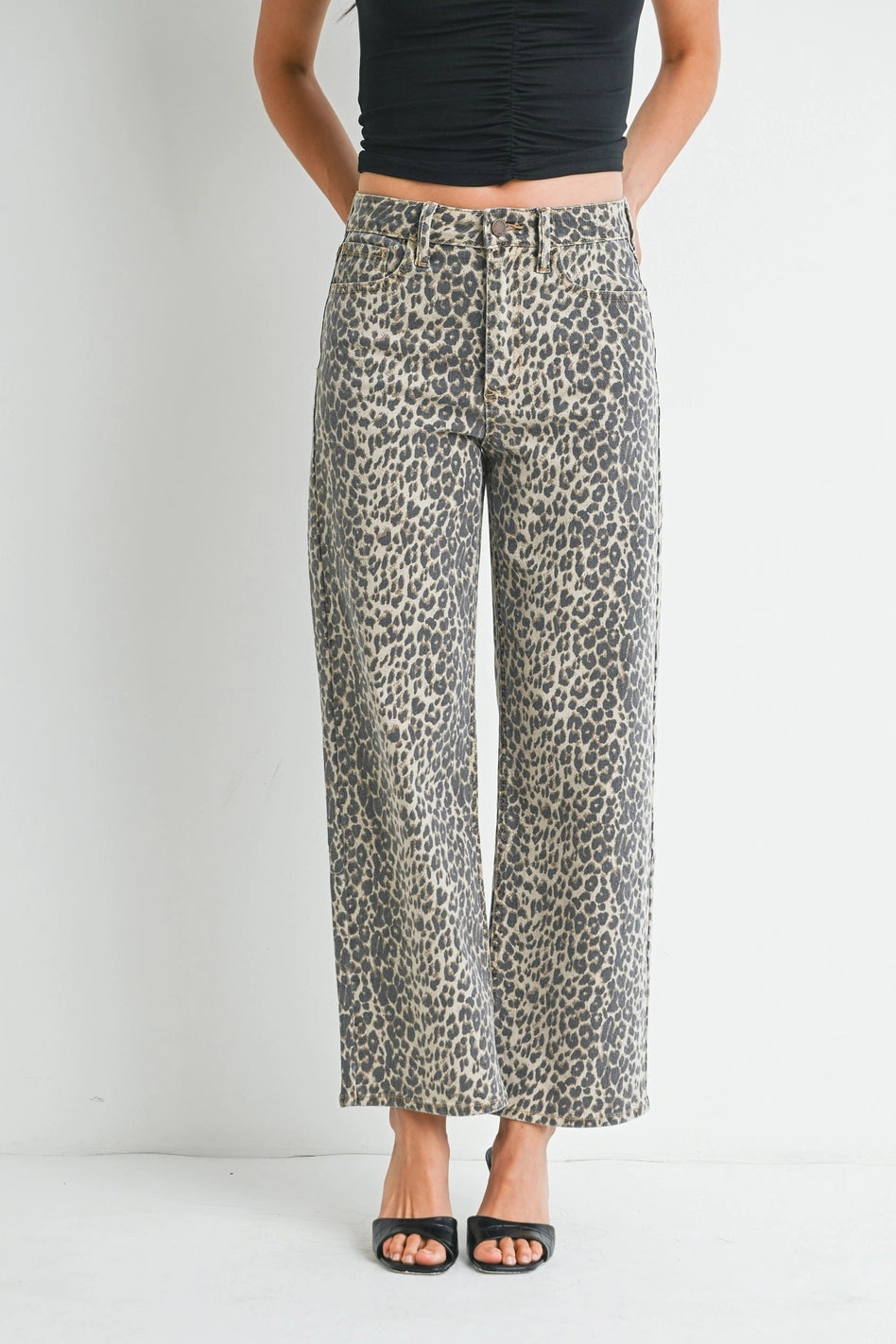 Leopard Straight Leg Pants