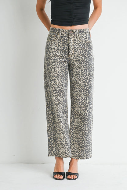Leopard Straight Leg Pants