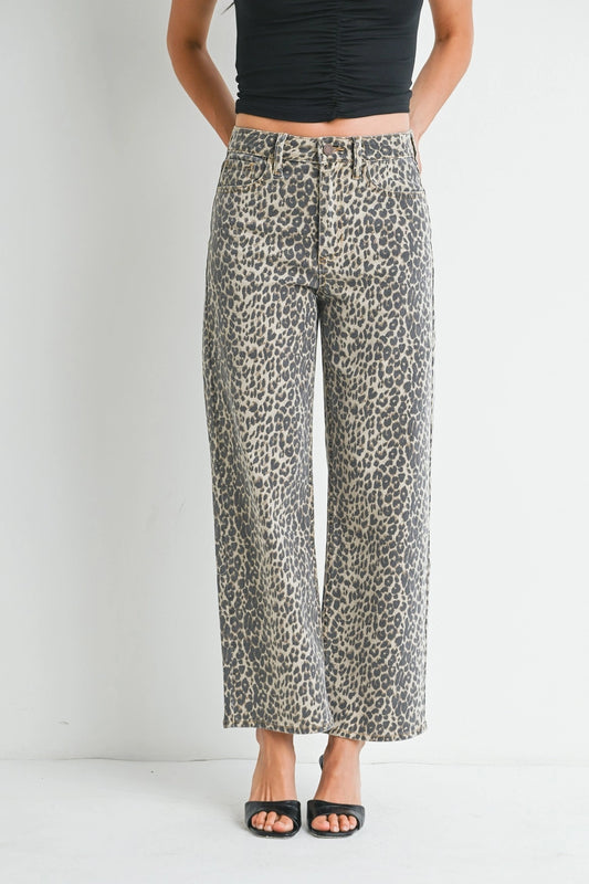 Leopard Straight Leg Pants