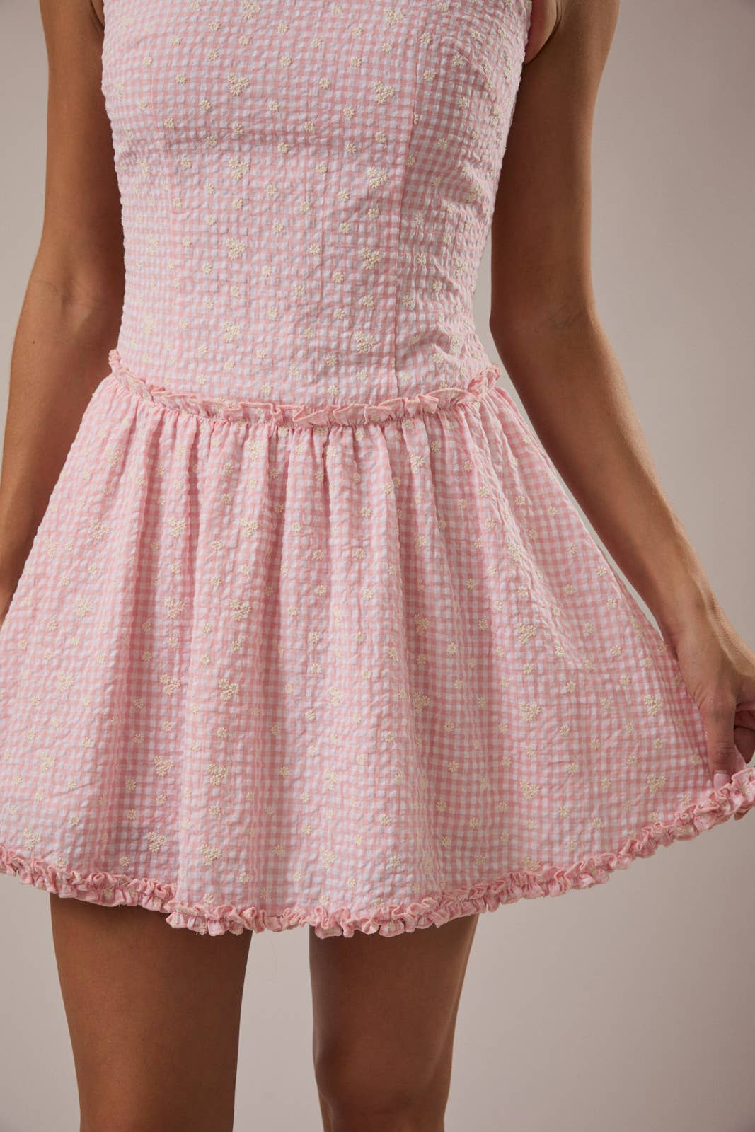 Blush Gingham Dress