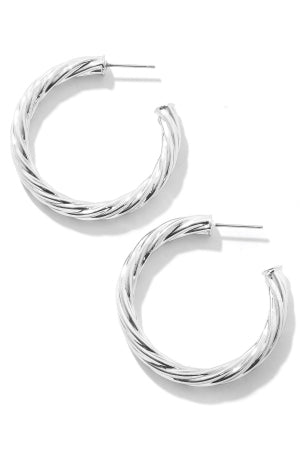 Silver Hoops