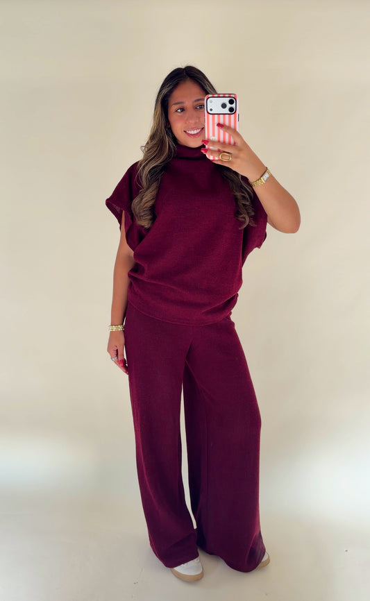 Burgundy Pant Set