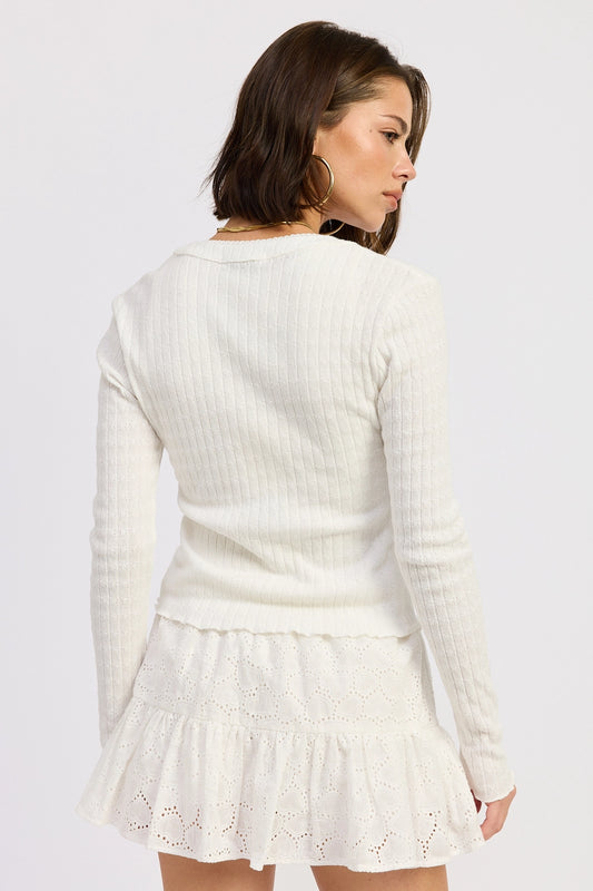 Fitted baby cardigan